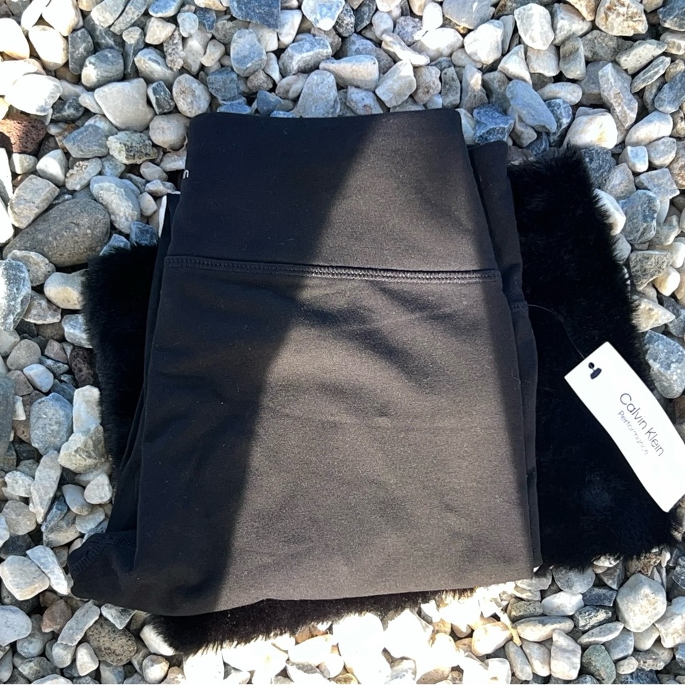Calvin Klein Performance Women's Black Logo Leggings - Picture 12 of 12